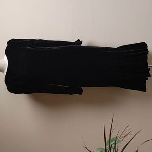 Vintage Black Velvet Opera Dress Size 4